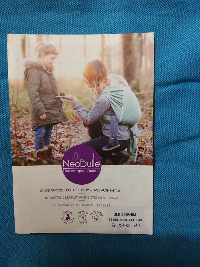 Écharpe de portage turquoise Neobulle - photo numéro 2