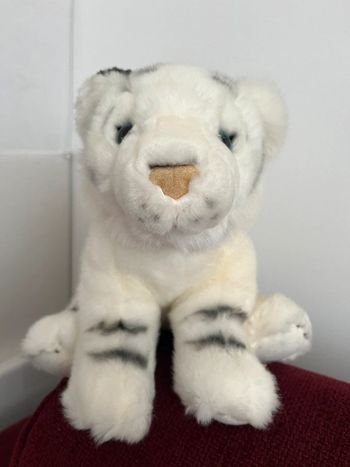 Tigre blanc et noir 🐯 peluche doudou Pairi Daiza