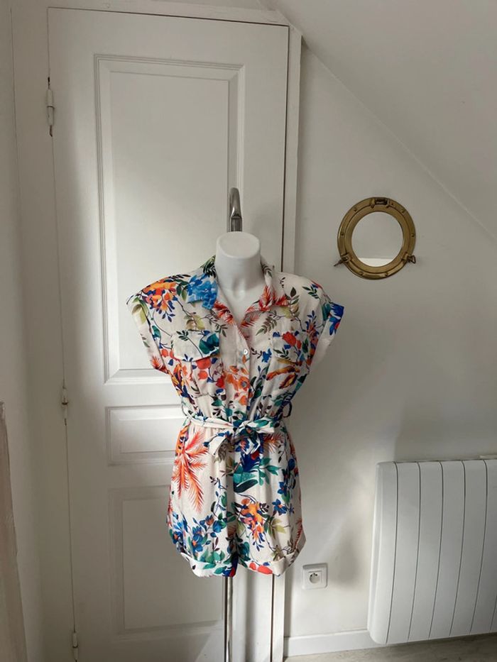 Combinaison short fleuri - photo numéro 2