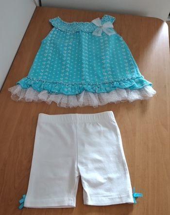 Ensemble Haut + Short 2 ans fille Little Lass