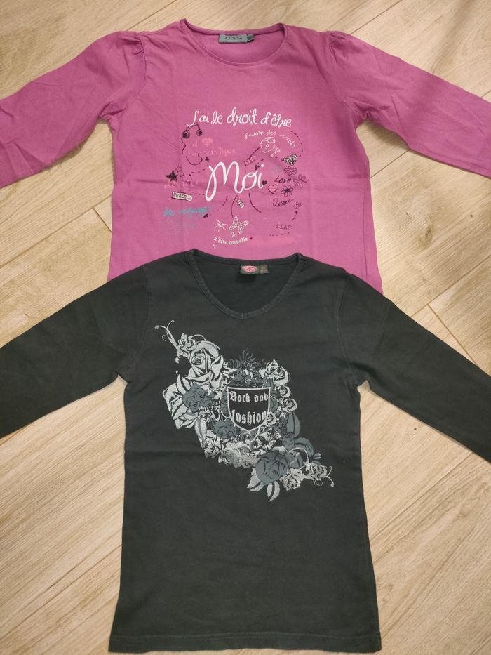 Lot tee shirt ML 10 ans - photo numéro 3