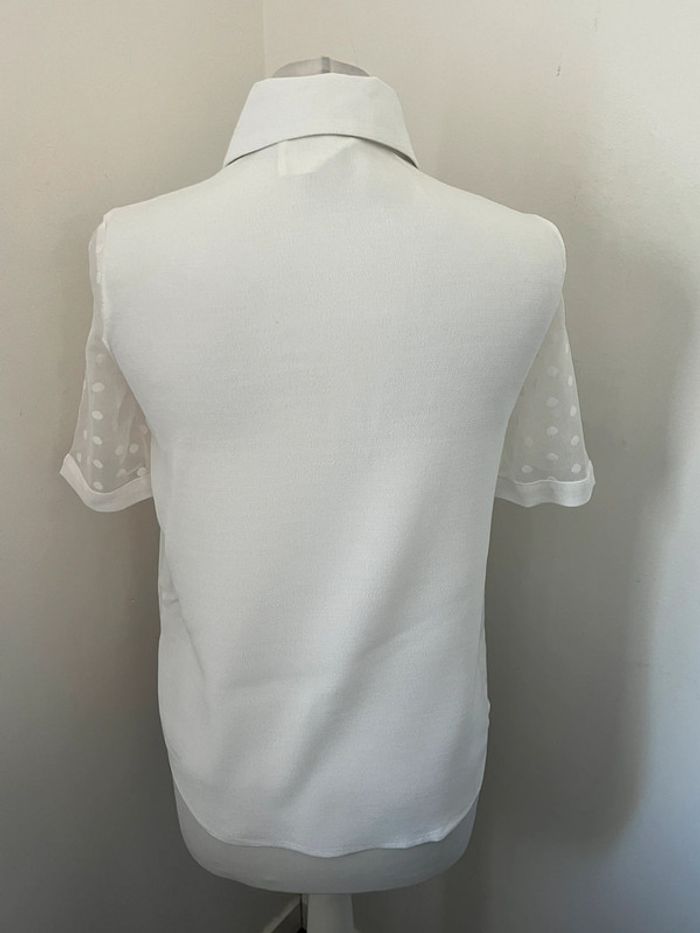 Blouse blanche col Claudine school rag XS - photo numéro 5