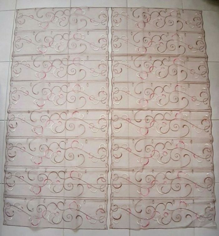 Paire de rideaux vitrage organza 57cm x 126cm
