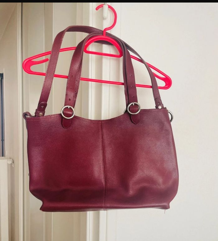 Sac/ sac bandoulière en croûte de cuir Sequoïa - photo numéro 2