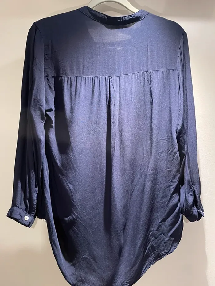 Chemisier bleu marine taille S de marque Melya Mélody très bon état - photo numéro 4
