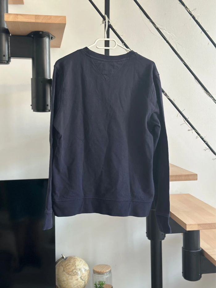 Sweat Tommy Hilfiger bleu marine col rond - Taille M - photo numéro 2