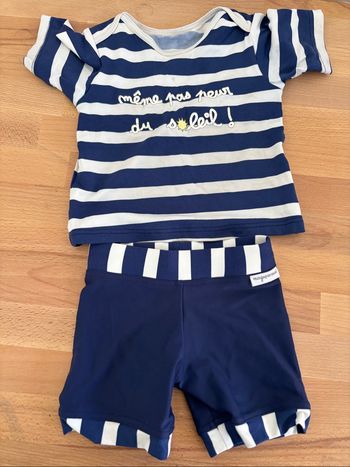 T-shirt et short de bain 12/18m Mayoparasol