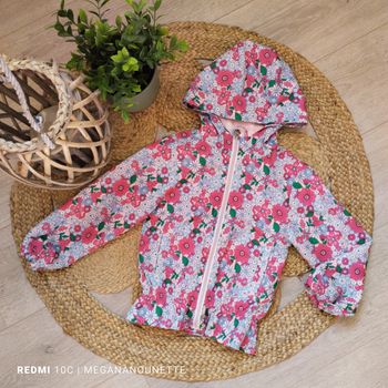 🌸 Coupe vent Fille fleurie Liberty – Taille 5 Ans / 110 cm - Parfait État