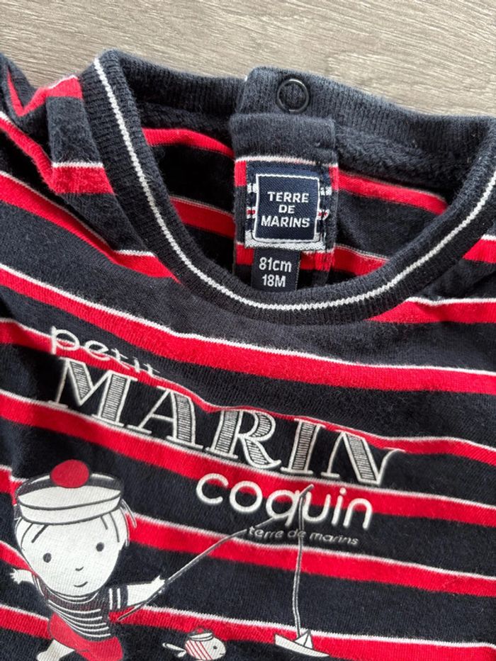 T-shirt manches longues 18 mois Terre de marins - photo numéro 3