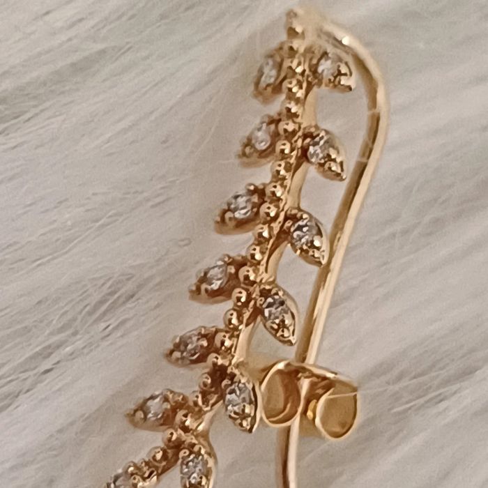 Boucle d'oreille individuelle en plaqué or - photo numéro 2