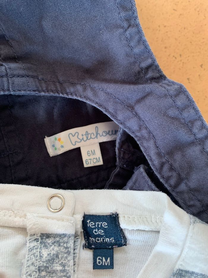 Lot salopette + t shirt bébé 6 mois - photo numéro 3