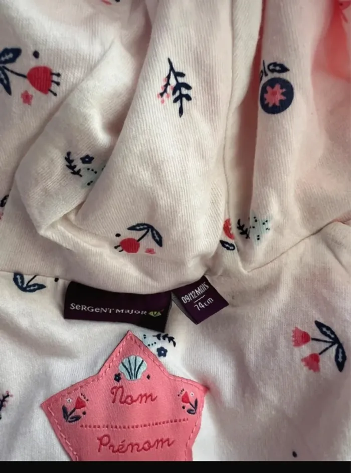 Poncho pour petit fille taille 9/12 mois sergent  major - photo numéro 6