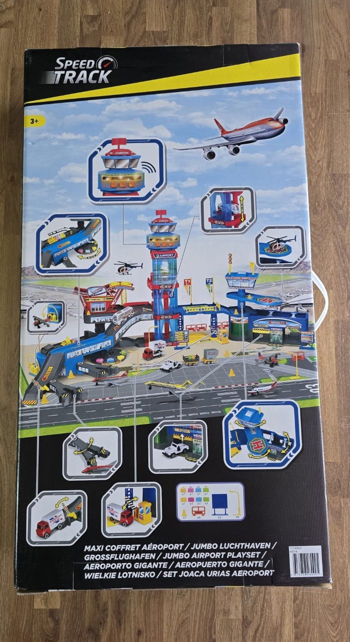Set Aéroport Jumbo Speed Track, avec lumières et sons, Multicolore - photo numéro 2