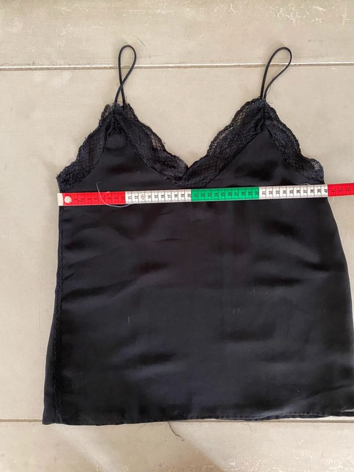 Top caraco Zara noir avec dentelle taille XS - photo numéro 10