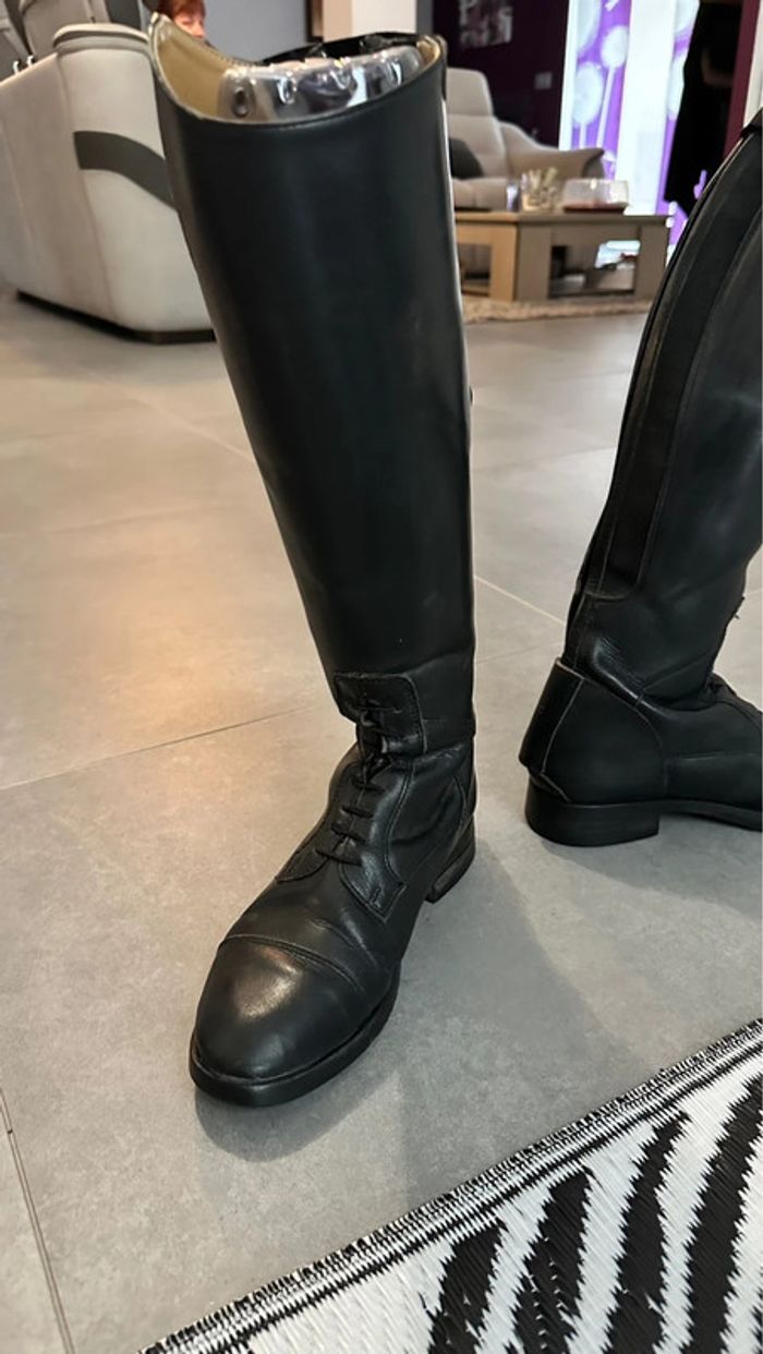 Bottes d’équitation en cuir noir - photo numéro 5