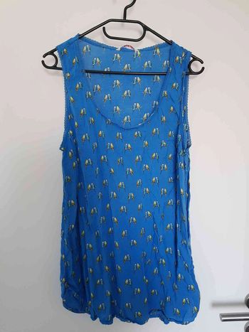 Débardeur motif perroquets taille 40 42