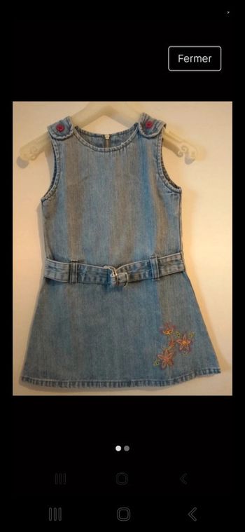 Robe en jeans fille. Kimbaloo