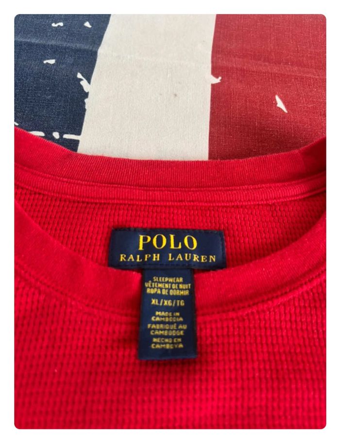 Sweat nid d’abeille rouge Ralph Lauren taille Xl - photo numéro 6