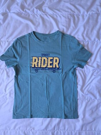 T shirt vert et jaune Street Rider 12 ans