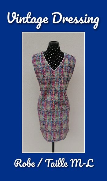 Robe imprimé géométrique multicolore Taille M/L Vintage Dressing