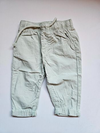 Pantalon fin vert d'eau 9 mois