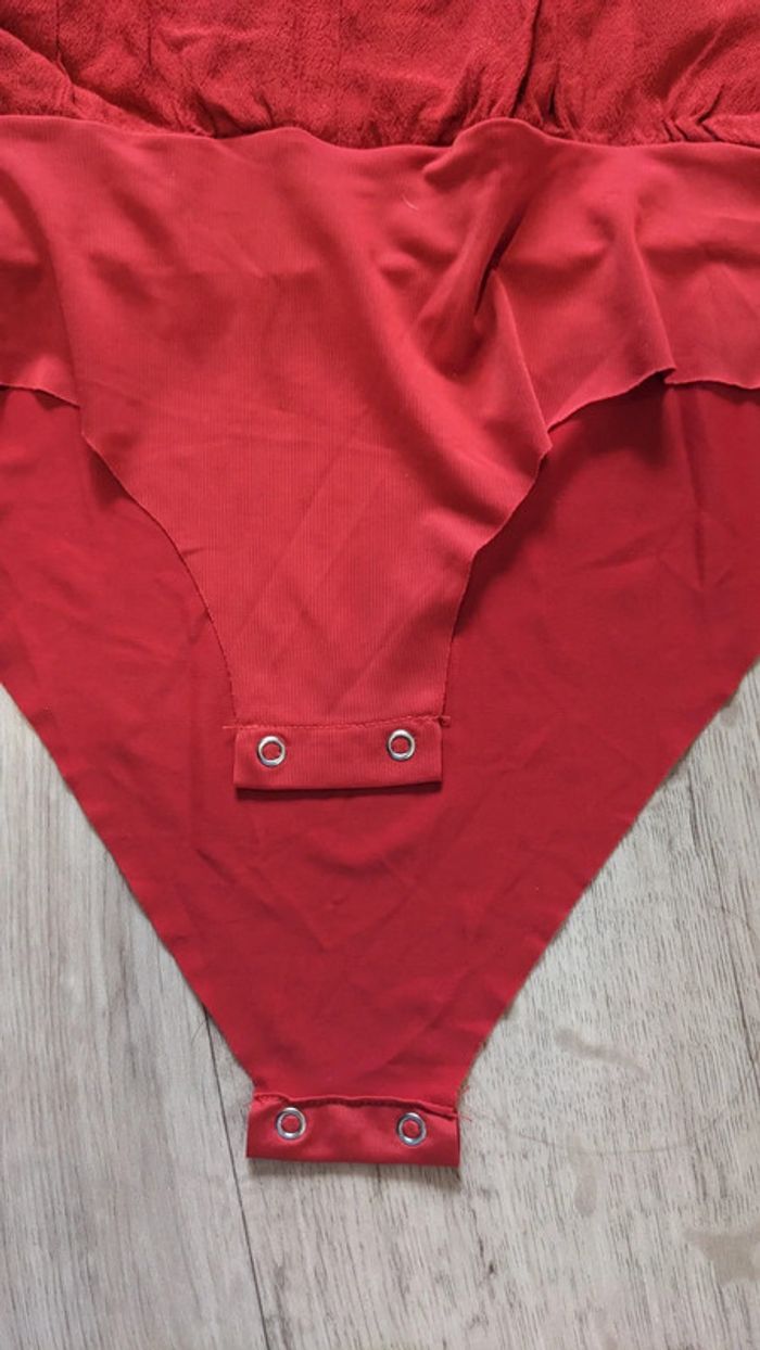 Blouse bodie manches courtes rouge 38 - photo numéro 7