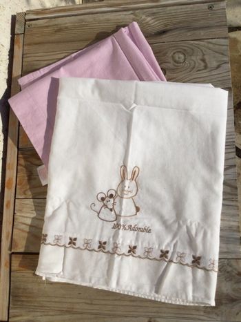 2 draps bébé vertbaudet