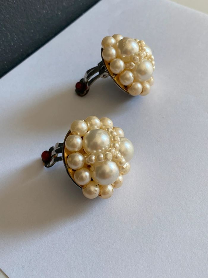 Boucles d’oreilles clips fantaisie à perles - photo numéro 5