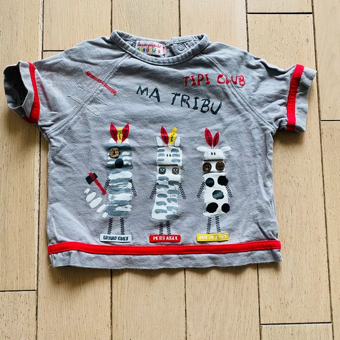 Lot de 2 t-shirt motifs animaux - photo numéro 2