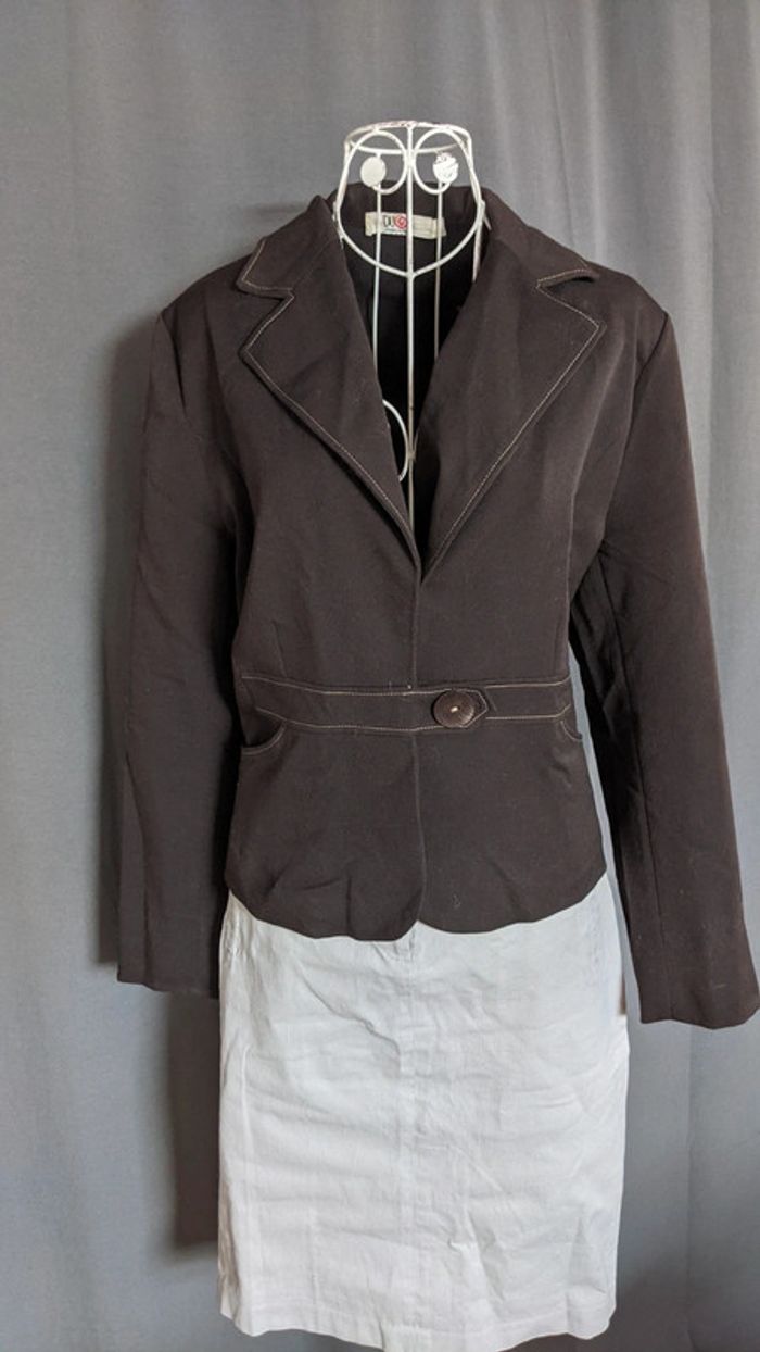 Blazer marron chic 46/48 - photo numéro 2