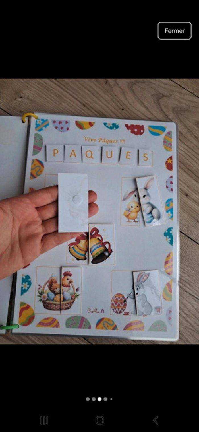Mon livret d'activités thème paques. Pédagogie montessori. Busy book quiet book - photo numéro 3
