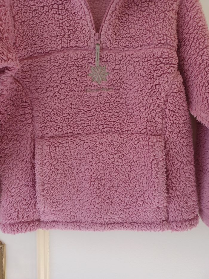 Polaire fausse fourrure fille Quechua rose 10 ans - photo numéro 2