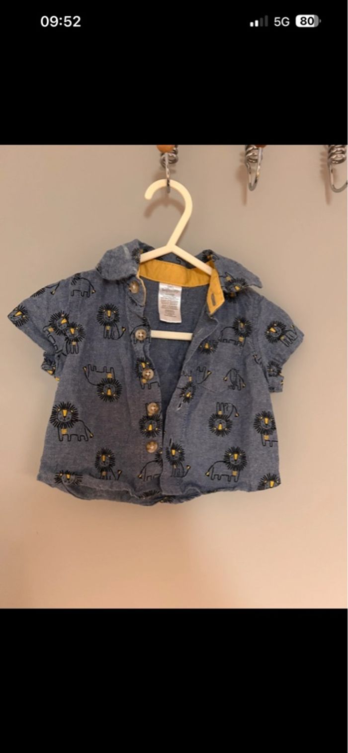 Chemise manche courte 3-6 mois