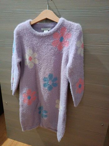Robe peluche à fleurs