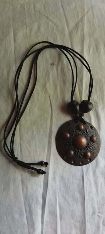 Collier bohème métal et bois