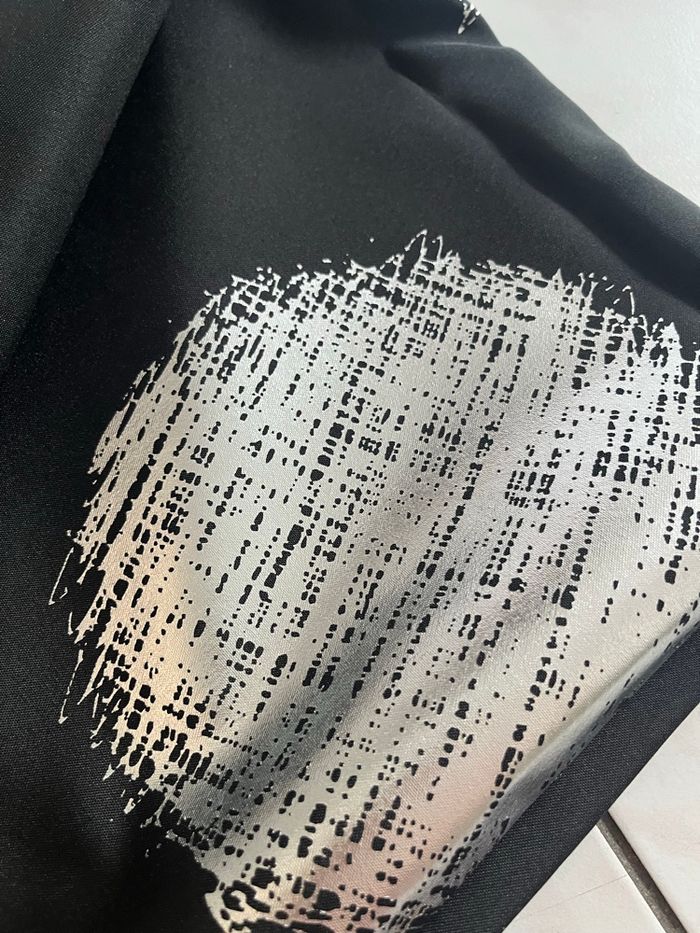 Nappe rectangulaire noir/argenté - photo numéro 2