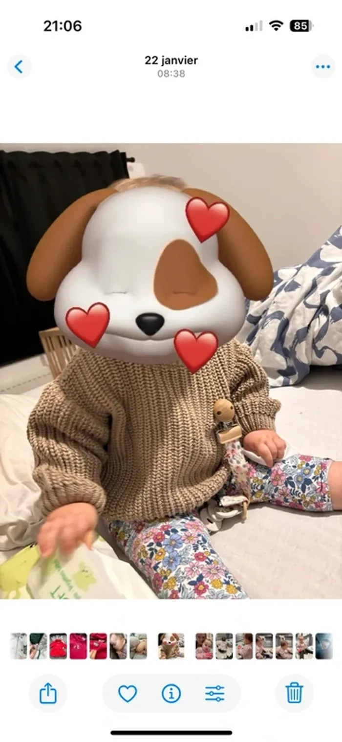 Magnifique Ensemble Pull maille Baby styling et Legging liberty week-end à la mer