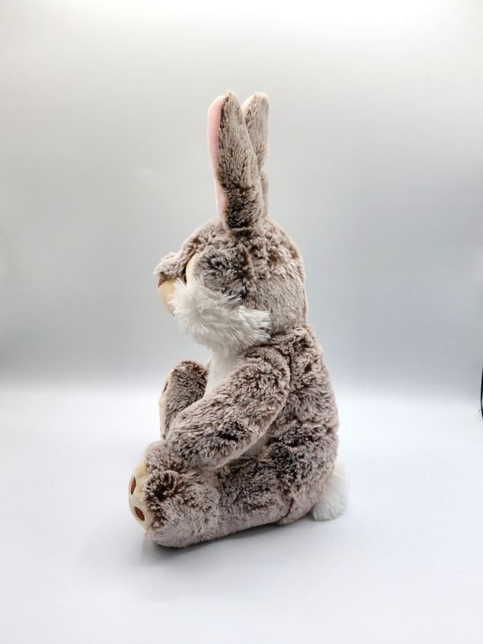 Grande peluche doudou lapin marron chiné blanc Simba toys Nicotoy beige 38 cm - photo numéro 3