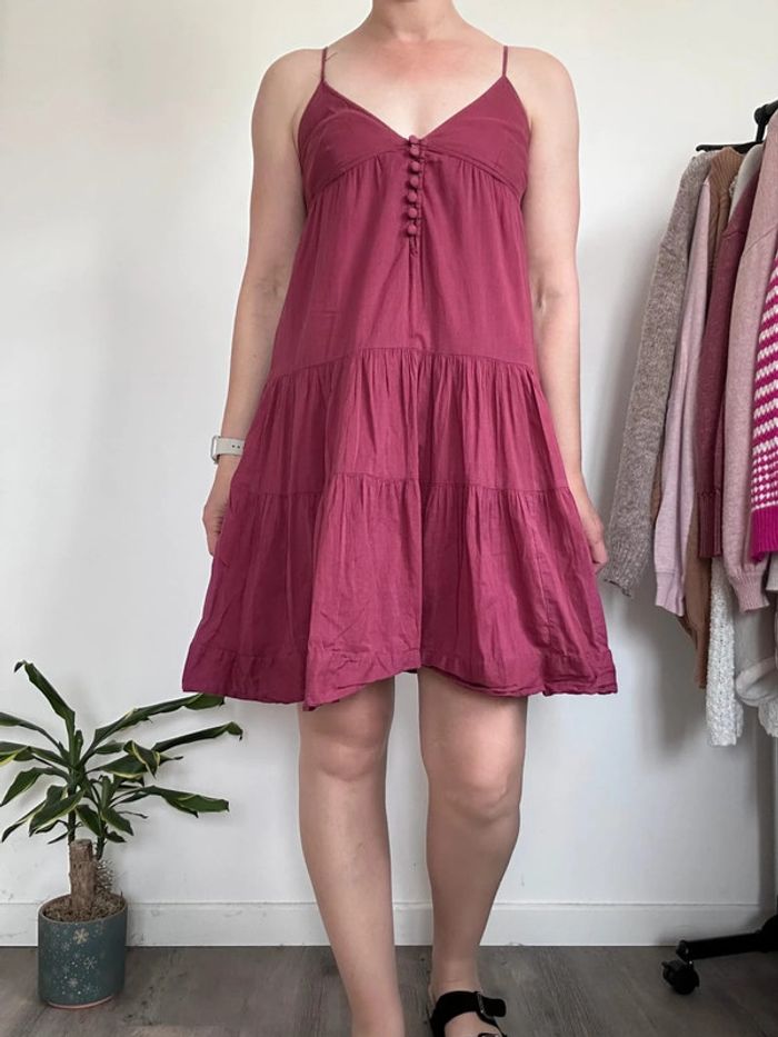 Naf Naf Robe rose foncé évasée – Taille 40 – Très bon état - photo numéro 2