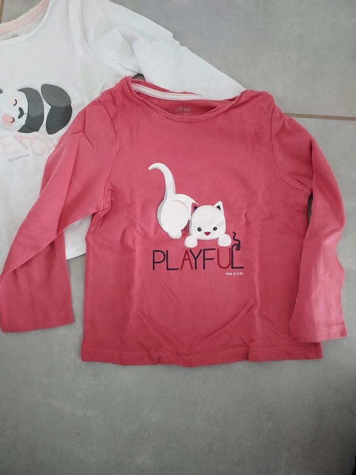 Lot 2 tee-shirts manches longues Obaibi - photo numéro 2