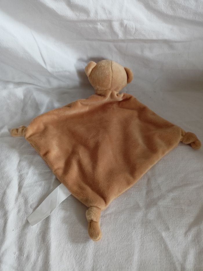 Doudou plat ours marron 30 cm - photo numéro 2