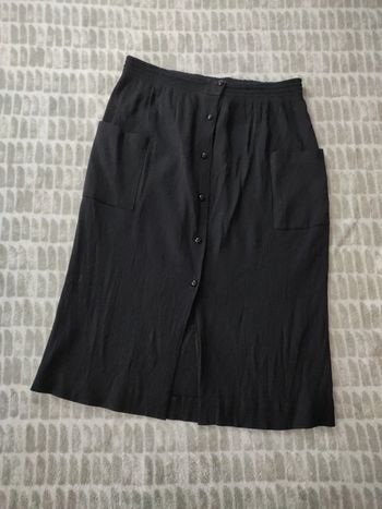 Jupe longue noir boutons taille Xl 42