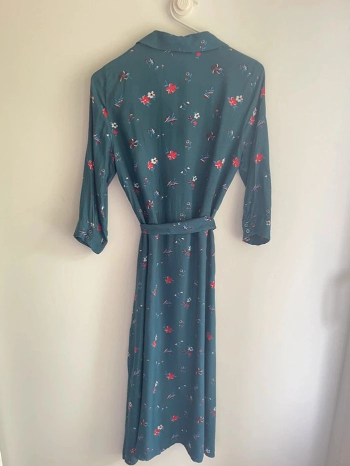 Robe fleurie turquoise Intrend – esprit vintage - photo numéro 6
