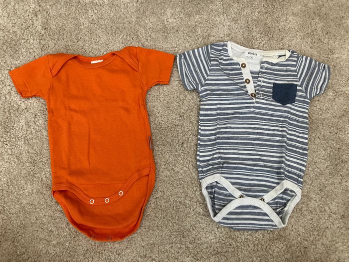 Lot de 2 bodies manches courtes mixte - Absorba / newbie - 3 mois