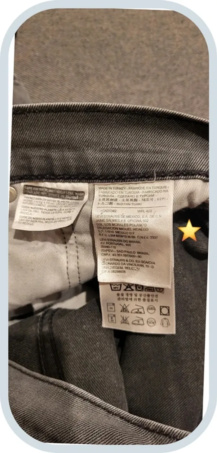Jean Levi's 522 Homme – Gris Foncé – W30 L34 FR 38 – Coupe Slim – Très Bon État - photo numéro 12