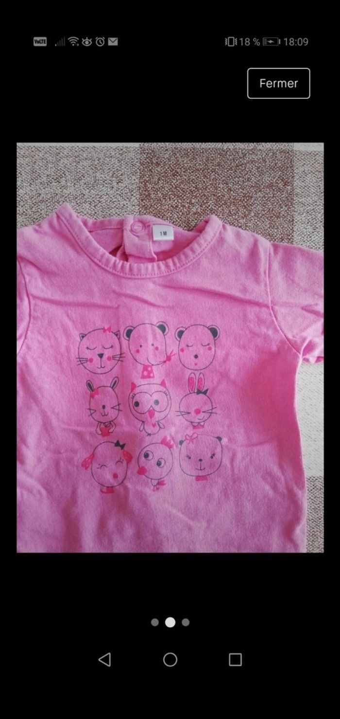 Pijama rose 1 mois - photo numéro 3