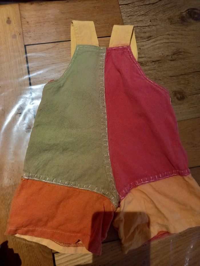 Salopette short multicolor - photo numéro 2