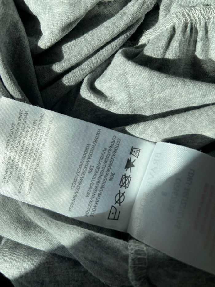 Robe t-shirt coton gris manches longues Style baby doll Brave Soul Taille S - photo numéro 5