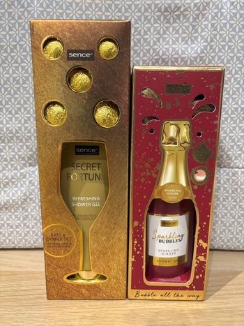 Coffret de Bain "Flûte & Champagne" Or / Rouge