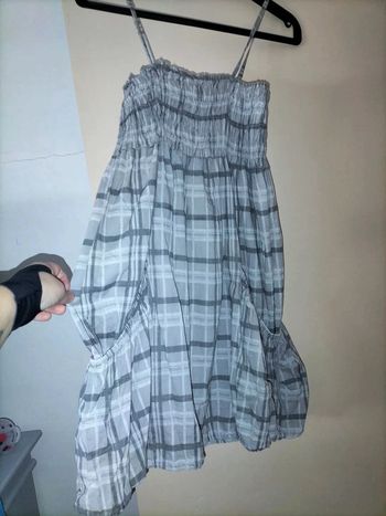 Robe boule grise a bretelle 40